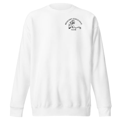 Misery is Free Crewneck (White and Gray)